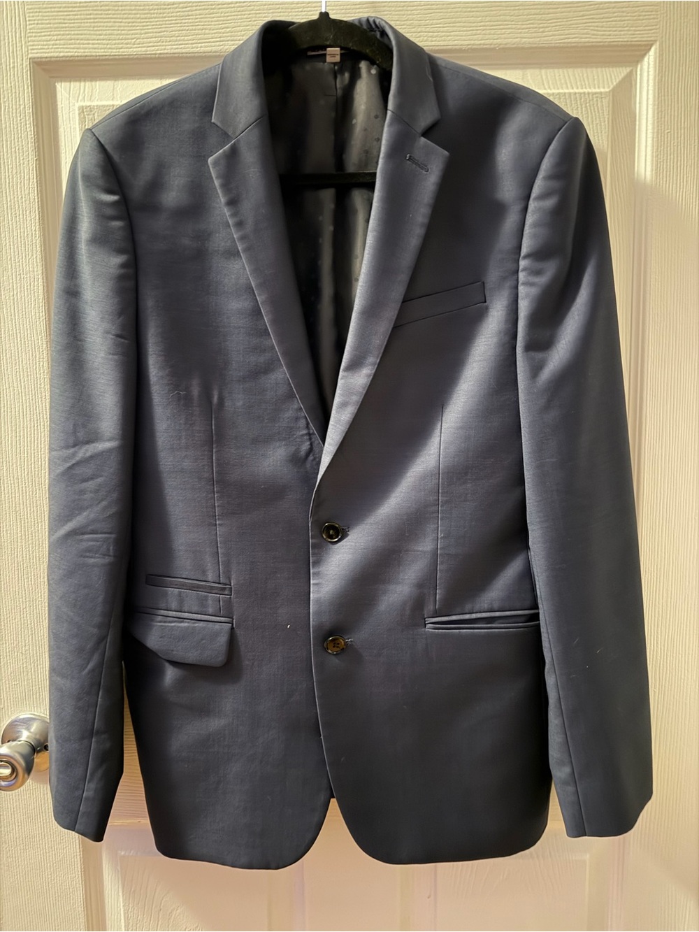 Express Men's Navy Blazer Two-Button Sport Coat
